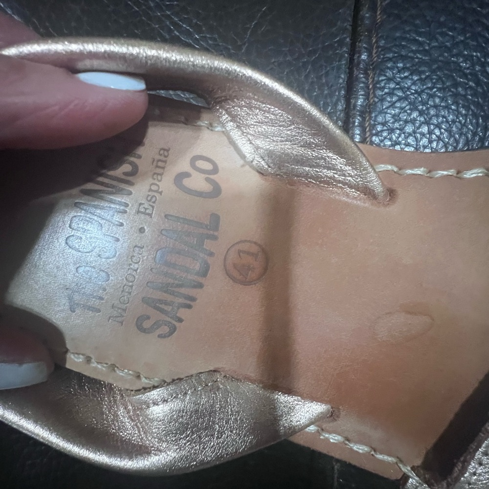 The Spanish Sandal Company Rose Gold Women's Sandals, size 41 - Picture 2 of 3